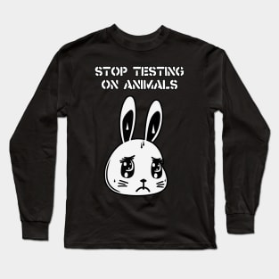 Stop Animal Testing - End Vivisection - Cruelty Free Long Sleeve T-Shirt